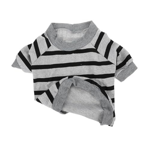DECHOUS Atmungsaktives Hundeshirt Aus Baumwolle Gestreiftes T Shirt Für Haustiere XL Für Festivals Und Tägliches Pflegeleicht Und Bequem Ausziehen von DECHOUS