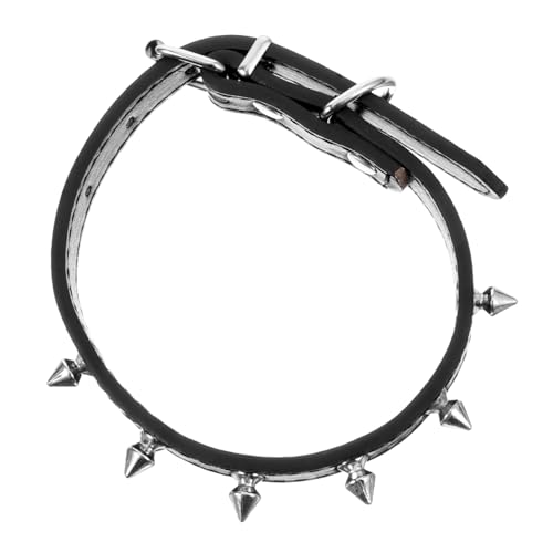 DECHOUS Dekoratives Hundehalsband mit Nieten und Spikes Verstellbares Halsband für Kleine und Mittelgroße Haustiere für Stilvolle Ausflüge und Partys von DECHOUS