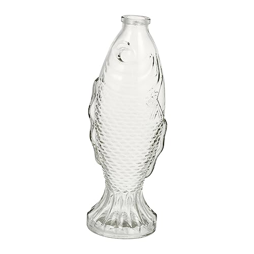 DECHOUS Fischförmige Glasflasche Aquarium-Ornamente Hochzeitsvasen Hochzeitsaufsätze Für Tische Klarglasvase Fischvase Fischglas-Pflanzgefäß Fischförmige Glasflasche Fischflasche von DECHOUS