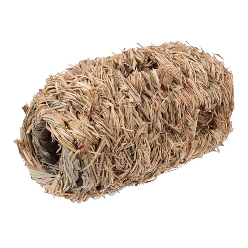 DECHOUS Hamster Strohversteck Tunnelspielzeug Für Kleintiere Natürliches Versteck Für Hamster Chinchillas Und Mäuse Multifunktionales Haustierhaus Gemütliches Nest von DECHOUS