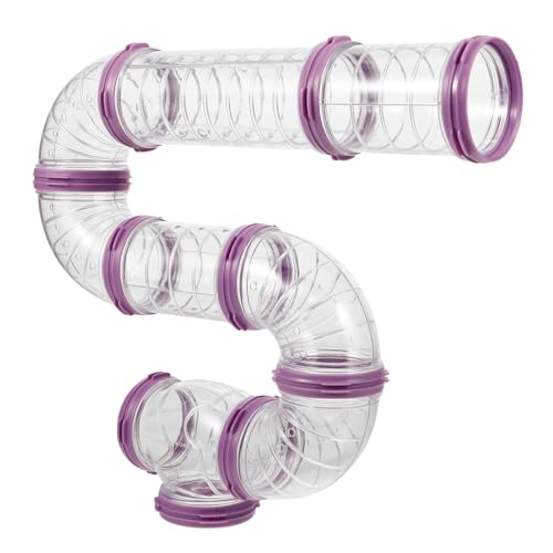 DECHOUS Hamster Tunnel DIY Externe Röhren Käfig Zubehör Transparent Robust Sicher für Kleintiere Spielspaß Erweiterbar Geeignet für Hamster Ratten Rennmäuse von DECHOUS