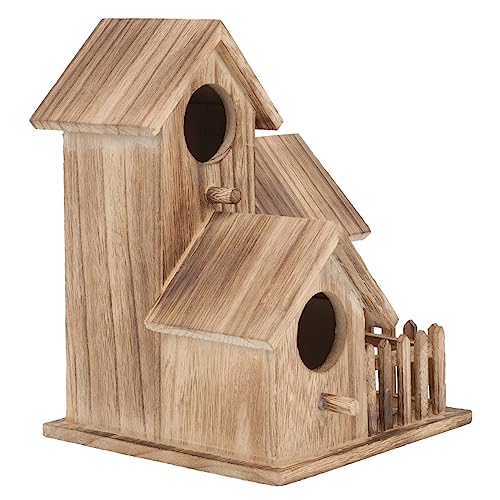 DECHOUS Holz Vogelhaus Für Kreatives Nistkasten Design Aus Hochwertigem Holz Eignet Garten Und Funktional Für Gesunde Vogelzucht von DECHOUS