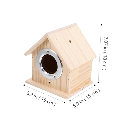 DECHOUS Holz Vogelhaus Nistkasten für Kleine Vögel Holz Handgefertigt mit Aufhängeschnur Wetterfestes Dekorationsnest für Garten und Balkon Beige DECHOUS Holz Vogelhaus Nistkasten für Kleine Vögel Holz Handgefertigt mit Aufhängeschnur Wetterfestes Dekorationsnest für Garten und Balkon Beige von DECHOUS