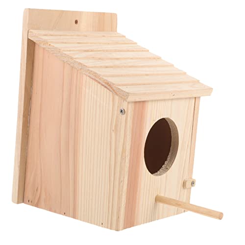 DECHOUS Holz Vogelhaus für Kleine Robust und Langlebig Aufhängen im Garten Veranda Sicheres Versteck für Nistplätze Natürliche Holzoptik von DECHOUS