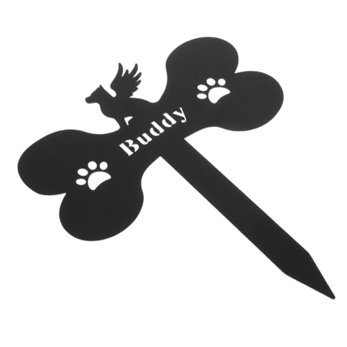 DECHOUS Hunde-gedenkpfahl, Knochenförmiger Metall-grabstein Für Haustiere, Gedenkfriedhof, Gartendekoration, Bestattungsbedarf Für Haustiere DECHOUS Hunde-gedenkpfahl, Knochenförmiger Metall-grabstein Für Haustiere, Gedenkfriedhof, Gartendekoration, Bestattungsbedarf Für Haustiere von DECHOUS