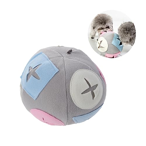 DECHOUS Hundeschnüffelspielzeug Snuffle Ball Aus Weichem Polar Fleece Interaktives Haustierspielzeug Für Futterbelohnungen Fördert Aktivität Und Zahnreinigung von DECHOUS