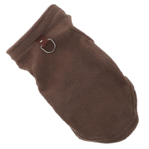 DECHOUS Kariertes Fleece Hundeweste Für Kleine Winterjacke Mit Ring Leinebefestigung Für Kleine Und Mittelgroße Haustiere von DECHOUS