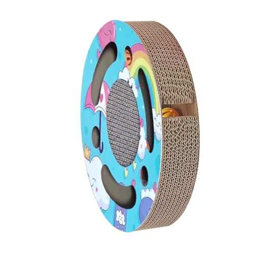 DECHOUS Katzenkratzbrett Rund mit Niedlichem Design Kratzspielzeug für Katzen Langlebig rutschfest zur Krallenpflege Dekoration für Zuhause DECHOUS Katzenkratzbrett Rund mit Niedlichem Design Kratzspielzeug für Katzen Langlebig rutschfest zur Krallenpflege Dekoration für Zuhause von DECHOUS