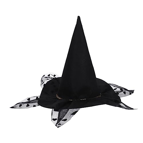 DECHOUS Kleiner Halloween Haustier Hut Schwarz Festlicher Hexenhut für Hunde Katzen Leicht Tragbar Komfortables Kostüm Accessoire für und Partys von DECHOUS