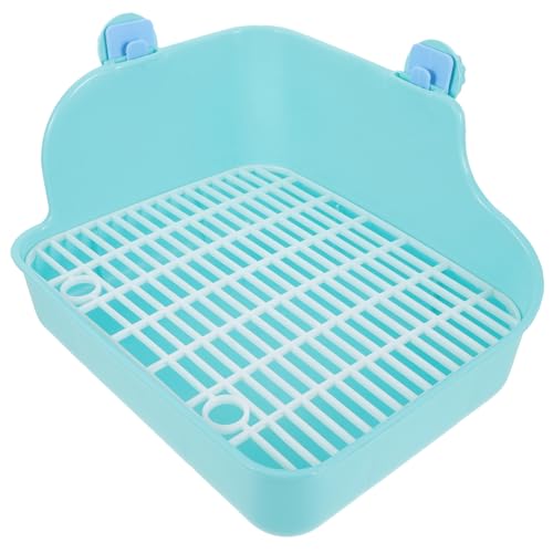 DECHOUS Kleintier Toilette für Hamster Kaninchen Frettchen Helle Grüne Töpfchenschale mit Wanddesign für Sauberes Zuhause für Training Kleiner Haustiere Wohnung Garten und Zufällige Farbe von DECHOUS