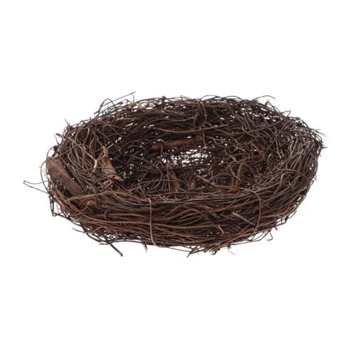 DECHOUS Künstliches Rattan Vogel Nest Handgefertigt Natürliches Vogelnest Dekoration für Innen Außen Osterfest Hochzeit Garten Party DIY Terrarium DECHOUS Künstliches Rattan Vogel Nest Handgefertigt Natürliches Vogelnest Dekoration für Innen Außen Osterfest Hochzeit Garten Party DIY Terrarium von DECHOUS