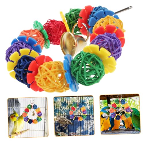 DECHOUS Papageienspielzeug Kauspielzeug aus Holz Rattan Hängend für Wellensittiche Nymphensittiche und Kleine Vögel Vogelkäfig Zubehör Beschäftigungsspielzeug DECHOUS Papageienspielzeug Kauspielzeug aus Holz Rattan Hängend für Wellensittiche Nymphensittiche und Kleine Vögel Vogelkäfig Zubehör Beschäftigungsspielzeug von DECHOUS