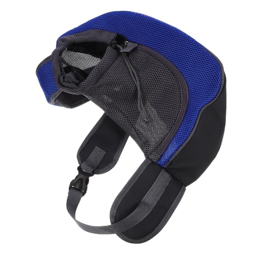 DECHOUS Pet Umhängetasche aus Hochwertigem Polyester Schultertasche für Kleine und Katzen S Dunkelblau für Reisen und Outdoor Aktivitäten von DECHOUS