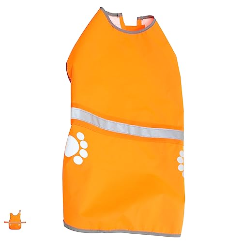 DECHOUS Reflektierende Hundeweste für Haustiere Verstellbare Sicherheitsweste aus Leichtem Atmungsaktivem Material für Outdoor Aktivitäten und Nächtliche Orange von DECHOUS