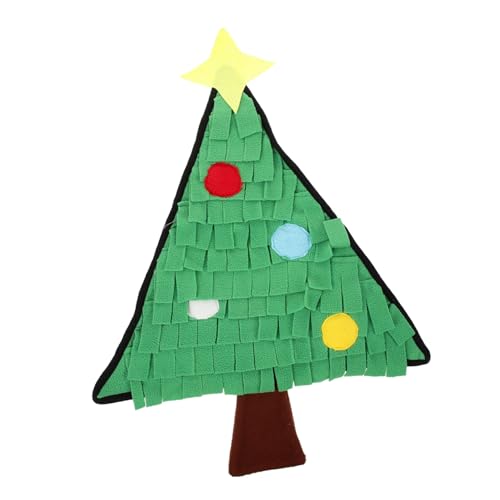 DECHOUS Schnüffelmatte Für Entzückende Futtermatte Mit Weihnachtsmotiv rutschfest Für Schnüffeln Füttern Und Training Fördert Langsames Fressen Und Verbessert von DECHOUS