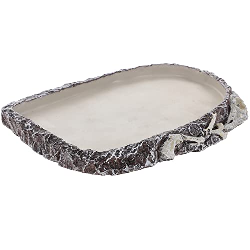 DECHOUS Terrarium Wasserschale für Reptilien Multifunktionale Futter und Wasserstation für Schildkröten Eidechsen und Schlangen Harz Wasserbecken für Haustiere DECHOUS Terrarium Wasserschale für Reptilien Multifunktionale Futter und Wasserstation für Schildkröten Eidechsen und Schlangen Harz Wasserbecken für Haustiere von DECHOUS