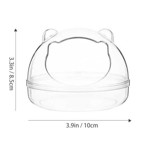 DECHOUS Transparente Hamster badewanne mit Rutschfestem Boden und Glatten Kanten Stabiler Container für Kleintiere Hygienisches Haustier Badezimmer für Kleine Hamster und Nager von DECHOUS