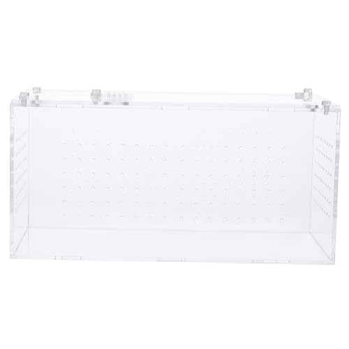 DECHOUS Transparente Reptilien Futterbox mit Lüftung Multifunktionale Aufzuchtbox für Spinnen Geckos Schlangen und Krabben Belüftetes Terrarium für Haustiere und Zucht Großes von DECHOUS