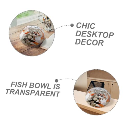 DECHOUS Transparente Runde Fischschale Einfache Tisch Deko Vielseitige Vase für Goldfische Pflanzen Hydrokultur Aquarium und Heimdekoration DECHOUS Transparente Runde Fischschale Einfache Tisch Deko Vielseitige Vase für Goldfische Pflanzen Hydrokultur Aquarium und Heimdekoration von DECHOUS