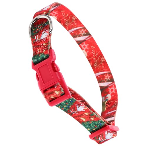 DECHOUS Verstellbares Weihnachts Hundehalsband mit Schnellverschluss Bequemes Welpenhalsband Santa Rot Dekoratives Haustierzubehör für Kleine und Mittlere Hunde Festliches Design DECHOUS Verstellbares Weihnachts Hundehalsband mit Schnellverschluss Bequemes Welpenhalsband Santa Rot Dekoratives Haustierzubehör für Kleine und Mittlere Hunde Festliches Design von DECHOUS