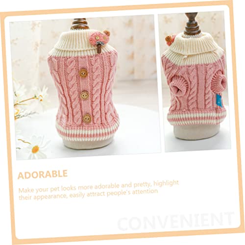 DECHOUS Warmer Haustierpullover für Hunde und Katzen Weicher Atmungsaktiver Herbst Winter Pullover mit Niedlichem Cartoon Design Bequemes Langlebiges Material Einfache Ausziehfunktion für von DECHOUS