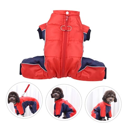 DECHOUS wasserdichte Hundejacke Wintermantel mit Reflektierenden Streifen Warm Gefüttert Leichte Robuste Baumwolljacke für Kleine bis Große Hunde Atmungsaktiv und Einfach Anzuziehen von DECHOUS