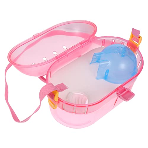 DECOMELODY Reiseträger Hamster Outdoor-Koffer Haustier-reisekäfig Für Kleintiere Tragbarer Tierbedarf Mit Futterspender Und Badewanne von DECOMELODY