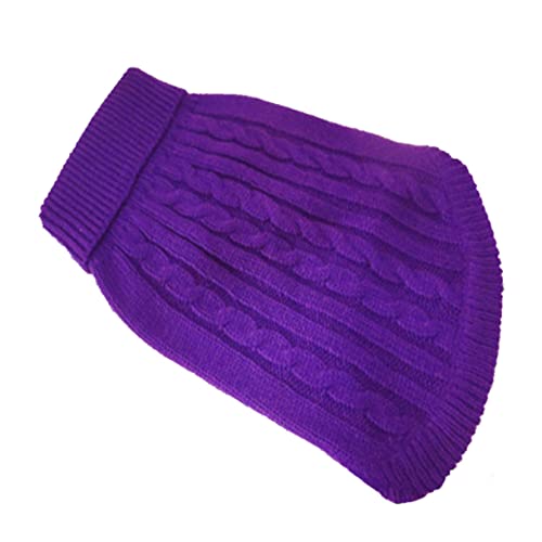DECOMELODY 1 Stück Haustier-Pullover Abdeckung Hundepullover Körperpflege Kleidung Haustiere Rosa X Hundemantel Mit Kalte Mäntel Für Hunde Gemütlich Hundezubehör Groß Welpe Acryl Violett von DECOMELODY