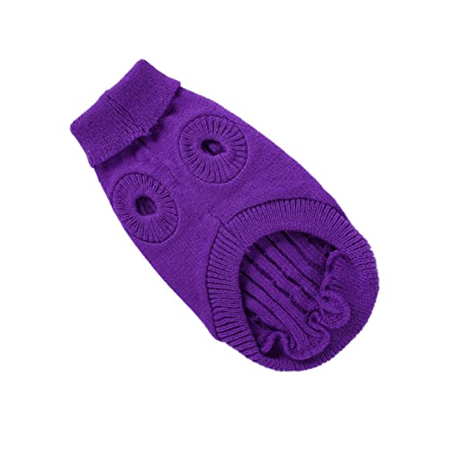 DECOMELODY 1 Stück Haustier-Pullover hundewintermantel hundemantel hundepulli Haustiermode Dog Raincoat Welpe klein Stoff für Kleidung Haustierbedarf Haustier-Cosplay-Kostüm Acryl Violett von DECOMELODY