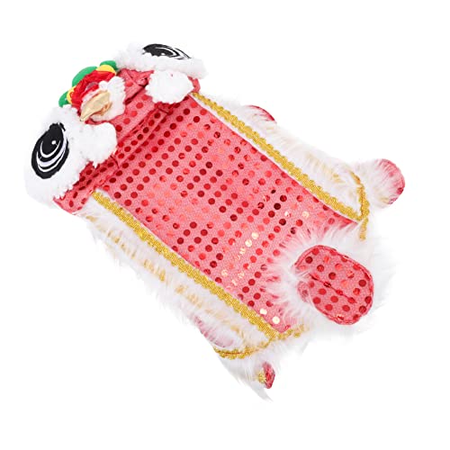 DECOMELODY 1 Stück Kleidung für Haustiere lustig Hundeanzug Hunde-Outfit Hündin Hundekostüm hundekleidung hundebekleidung Hundekleid des neuen Jahres Hund Neujahrskleidung Polyester von DECOMELODY