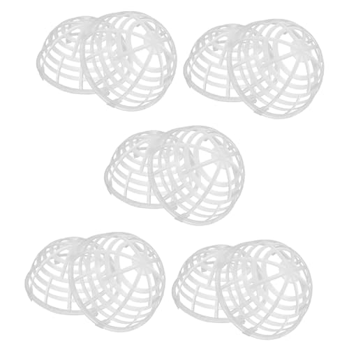 DECOMELODY 10 Stück Aquarium-moosball-Halter Mit Mittelgroßer Netz-halbkugel, Wasserpflanzen-aufhängungsabdeckung Für Lebendes Java-moos Und Garnelenbälle, 12 cm von DECOMELODY