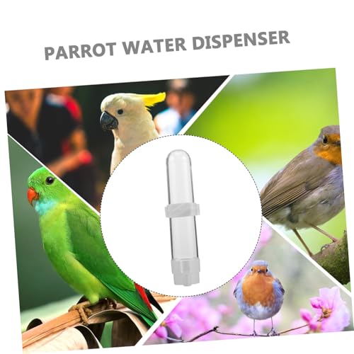 DECOMELODY 10 Stück Automatische Vogeltränke aus Bruchsicherem Pp-Kunststoff Auslaufsichere Trinkflasche für Papageien Wellensittiche und Nymphensittiche Platzsparend für Vogelkäfigzubehör von DECOMELODY