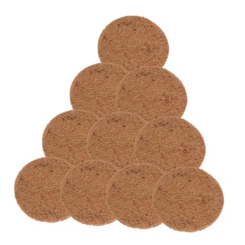 DECOMELODY 10 Stück Kokosnussbraune Seiden Blumentopfmatte Sittichkäfig Zubehör Sittichbett Taubenbedarf Hühnerstall Zubehör Schildkrötentank Zubehör Kaffeebraune Kokospalmseide von DECOMELODY
