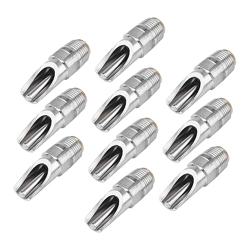 DECOMELODY 10 Stück Schweine Trinker Automatische Tränke Tiertränke Schweine Trinkbrunnen Schweine Trinkautomat Milch Wasser Trinknippel für Schweine Schweintrinker Rostfreier Stahl Silver von DECOMELODY