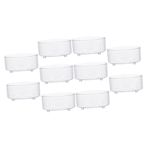 DECOMELODY 10 Stück Teiliges Reptilien Futternapf aus Acryl Vielseitige Wasserschalen und Futterbehälter für Terrarien Leicht zu Reinigen für Eidechsen Spinnen Geckos und Kleine Reptilien von DECOMELODY
