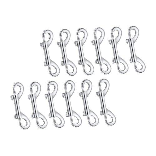 DECOMELODY 12stücke Double Ended Hook Clips Robuste Und Leichte Outdoor-Haken Für Vielseitige Anwendungen Für Angeln Hundeleinen Und Mehr Für Sichere Und Einfache Handhabung von DECOMELODY