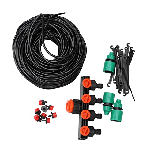 DECOMELODY 156 Stück Teiliges DIY Tropfbewässerungssystem mit Schlauch Einstellbare Tropfer und Wasserverteiler für Gartenbewässerung und Pflanzenpflege von DECOMELODY