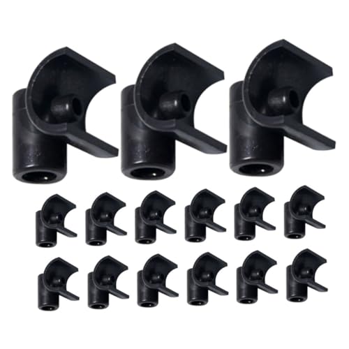DECOMELODY 15St Automatischer Trinknapfhalter Wachtel-Feeder Futtertränke für Geflügel Trinker wasserschlauch geflügel tränke Hühnerwasserbecher T-Stücke für Hühnertränke Plastik Black von DECOMELODY