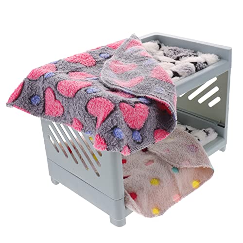 DECOMELODY 1Satz Multifunktionales Hamsterbett Doppellagiges Chinchilla Nest für Kleine Haustiere Verschleißfestes Design mit Bett und Decken Kuschelhöhle von DECOMELODY