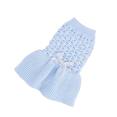 DECOMELODY 1stück Katzen Pullover Frühling Bequemes Zwei-Bein-Outfit Für Hunde Katzen Wolle XXS Blau Für Kleine Rassen Modischer Strickpullover Für Haustiere Für Alltag Festtage von DECOMELODY