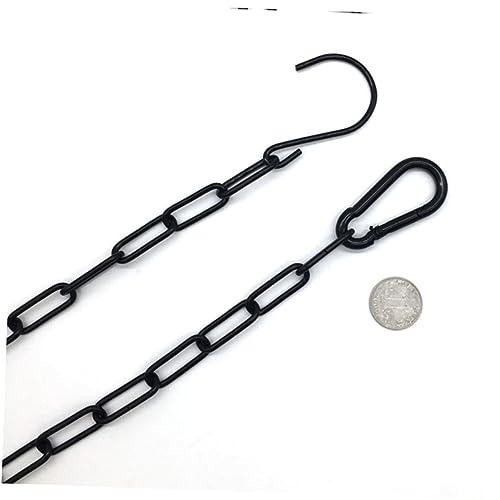 DECOMELODY 2 Sätze Hängende Kette Für Feeder S Haken Blumenkorb Mit Hängender Kette Hängenden Vogelhäuschen Hängende Kette Für Gartenpflanzer Schwarze Zierleiste Schwarzes Black von DECOMELODY