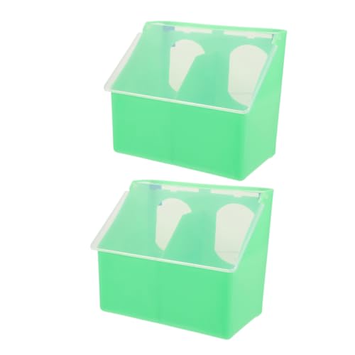 DECOMELODY 2 Stück Box Futterbox Für Tauben Wasserspender Für Insekten Aus Kunststoff Alligator-futterspender Hühnerfutterhäuschen Hängen Vogelkäfigfutter Und Wassernäpfe Light Green Abs von DECOMELODY