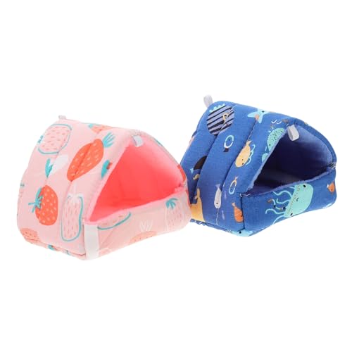 DECOMELODY 2 Stück Cotton Hamster Sleeping Nest Kleines Tragbares Haustierbett für Zwerghamster und Kleintiere Leicht zu Reinigen Multifunktional als Nest und Transportbox Geeignet für von DECOMELODY