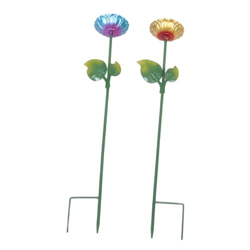 DECOMELODY 2 Stück Freistehende Vogeltränke mit Metallspieß Handbemaltes Blumen Design Robustes Eisen Wetterfest Einfache für Garten Balkon und Außenbereiche DECOMELODY 2 Stück Freistehende Vogeltränke mit Metallspieß Handbemaltes Blumen Design Robustes Eisen Wetterfest Einfache für Garten Balkon und Außenbereiche von DECOMELODY