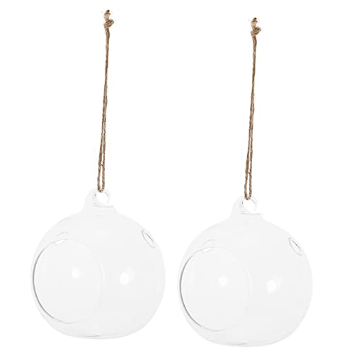 DECOMELODY 2 Stück Hängendes Terrarium für Sukkulenten und Luftpflanzen Teiliges zur Dekoration von Innenräumen Garten Büro und Terrasse DECOMELODY 2 Stück Hängendes Terrarium für Sukkulenten und Luftpflanzen Teiliges zur Dekoration von Innenräumen Garten Büro und Terrasse von DECOMELODY