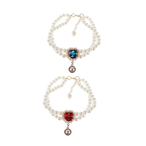 DECOMELODY 2 Stück Hundehalsketten-schmuck: Hundehalsband Mit Kunstperlen-Charme, Katzenhalsband Für Hochzeiten, Für Haustiere, Katzen, Kleine Welpen, Kleidung, Kostüm-Outfits DECOMELODY 2 Stück Hundehalsketten-schmuck: Hundehalsband Mit Kunstperlen-Charme, Katzenhalsband Für Hochzeiten, Für Haustiere, Katzen, Kleine Welpen, Kleidung, Kostüm-Outfits von DECOMELODY