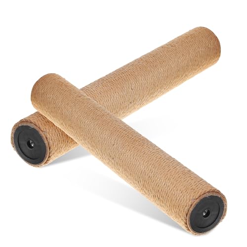DECOMELODY 2 Stück Jute Kratzsäule Schraubbar Ersatzteil für Katzenkratzbaum Indoor Katzen Kletterrahmen Zubehör Langlebig Robust von DECOMELODY