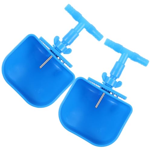 DECOMELODY 2 Stück Kaninchen-wasserbrunnen Coop Hamster Wasserspender Für Katzen Haustier Futterspender Wasserspender Für Hundekäfig Isoliert Hydro Heu Wasserflaschen Plastik Blue von DECOMELODY