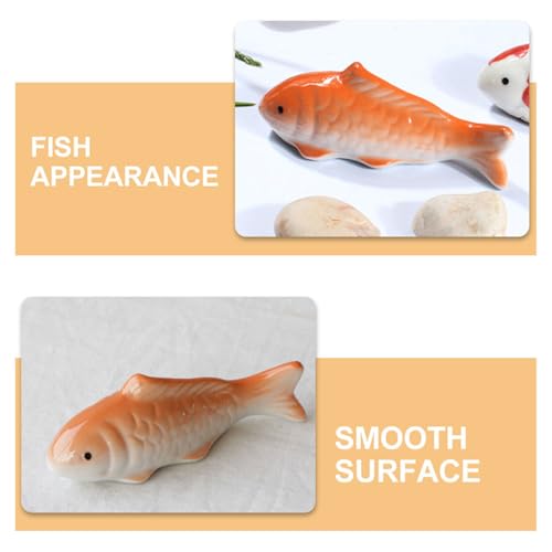 DECOMELODY 2 Stück Keramik Fischstatue Schwimmende Aquarium Dekoration Kleine Fischfigur Cartoon Design Für Fischbecken Teetisch Und Schreibtisch Farbverblassungsfrei Langlebig Und Sicher von DECOMELODY