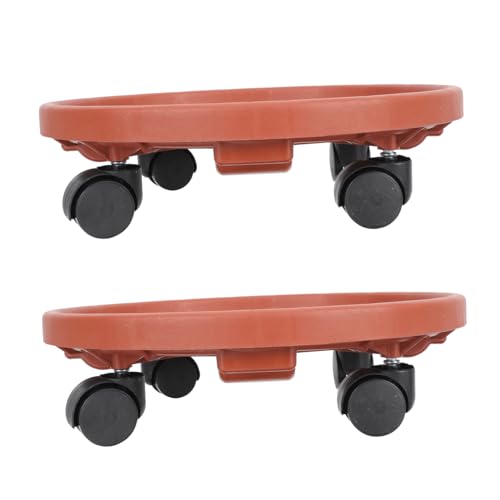 DECOMELODY 2 Stück Tablett Mit Rädern Pflanzenwagen Mit Rädern Pflanzenroller Rund Rad Walzwerk Drinnen Anlage Für Im Freien Blumentopf Basis Recycelter Kunststoff Brown DECOMELODY 2 Stück Tablett Mit Rädern Pflanzenwagen Mit Rädern Pflanzenroller Rund Rad Walzwerk Drinnen Anlage Für Im Freien Blumentopf Basis Recycelter Kunststoff Brown von DECOMELODY